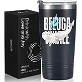 Onebttl Beluga Whale Gifts for Women, 20oz Stainless Steel Tumbler for Christmas, Birthday