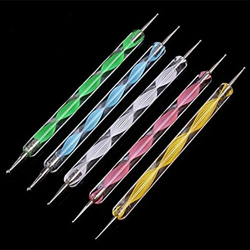Yimart Pack of 20,Nail Art and Gel Acrylic Drawing Painting Brush Set with Dotting Pen Tools (B)