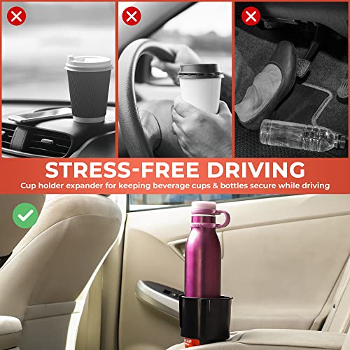 Smart Kup Car Cup Holder Expander Fits Hydro Flasks 32/40 oz, Nalgene