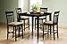 5-Piece Counter Height Dining Set Cappuccino and Tan