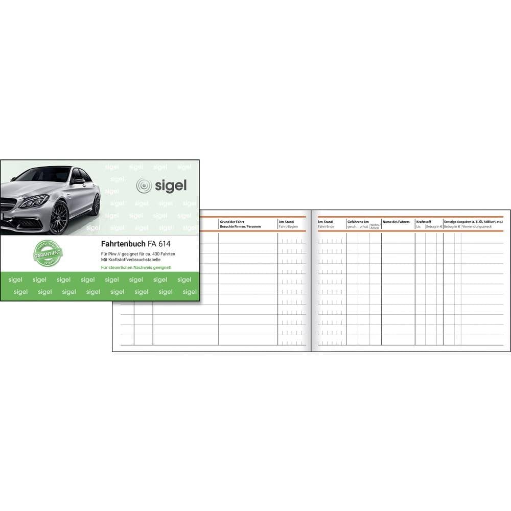 Sigel Travel Book for Cars A6 Size Pack of 1