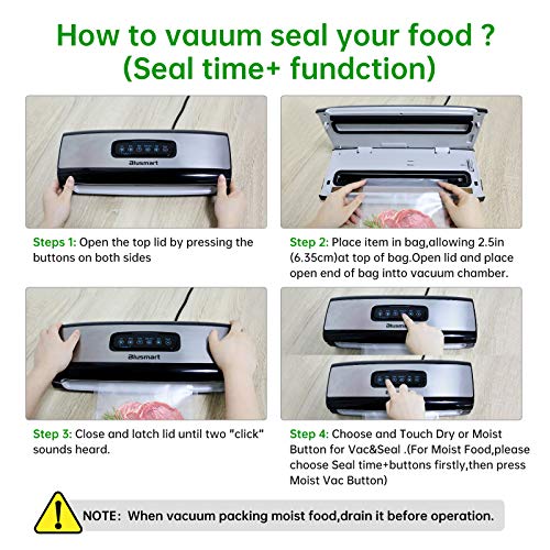 Vacuum Sealer Blusmart Food Sealer Machine with cutter for Food Savers