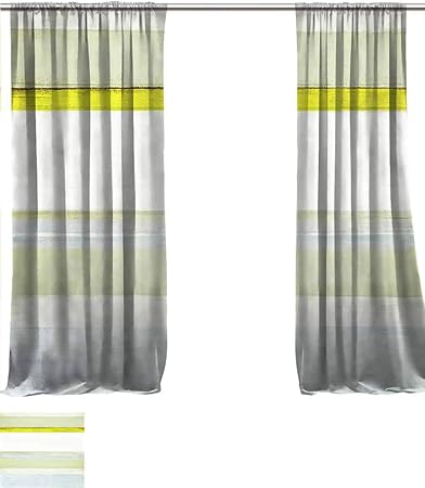 Amazon Com Vanfanhome Sheer Curtains For Bedroom Yellow Abstract