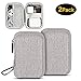 Earbuds Case Storage ASMOTIM EVA Hard Headphone Case Earbud Holder Portable Travel Earphones Carrying Case for Headset Charger Cable USB Key with Durable Exterior,Soft Cloth Inner [2-Pack]