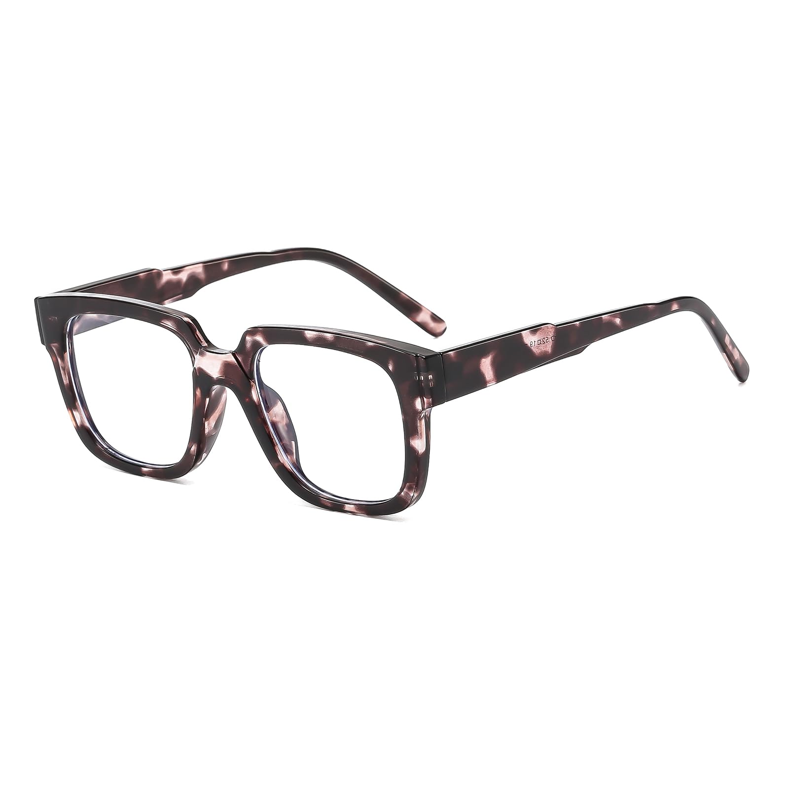 LJCZKA Blue Light Blocking Glasses Women Men, Square Anti Blue Light Glasses Computer Gaming Eyeglasses Anti Glare Anti Eyestrain Eyewear Clear Lens (Leopard)