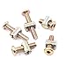 Glarks 100Pcs Zinc Plated M6x15/20/25/30/35mm Hex Socket Head Cap Furniture Screws Bolts and Barrel Nuts Assortment Kit for Furniture Beds Crib Chairs