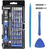 Syntus 63 in 1 Precision Screwdriver Set with 56 Bit Magnetic Screwdriver Kit Professional Electronics Repair Tool Kit for iPhone, Tablet, Macbook, Xbox, Cellphone, PC, Game Console, Black and Blue
