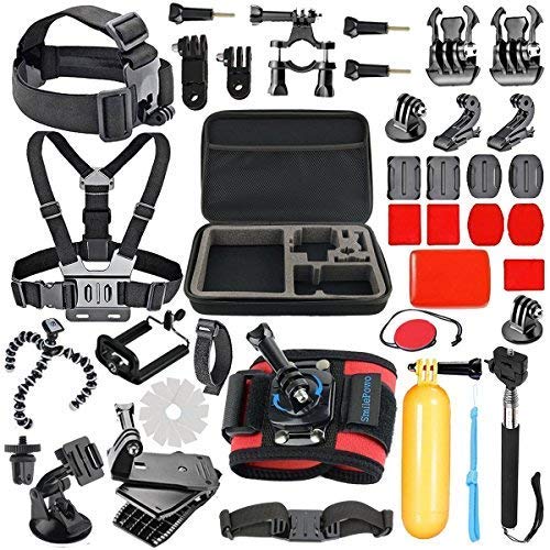 SmilePowo 42-in-1 Accessory Kit for GoPro Hero5 Black, Hero5 Session, Hero 4 Silver Black, Hero Session, Accessory Bundle Set for GoPro Hero3+ 3 2 1, SJ Cam Xiaomi
