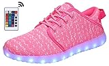 MOHEM ShinyNight LED Shoes Light Up USB Charging Flashing Sneakers(1687018Pink38)