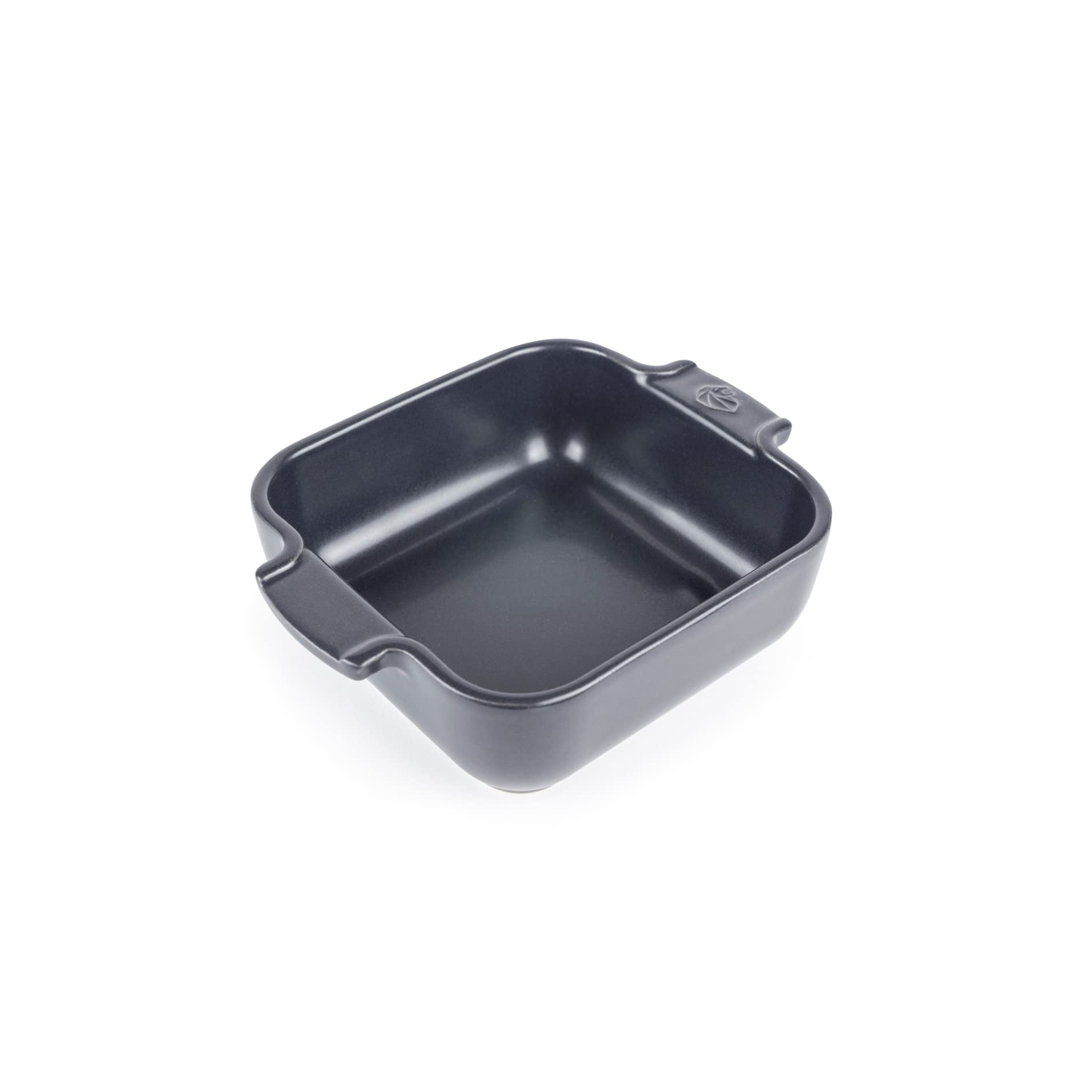PEUGEOT - Square Ceramic Baking Dish - 18 cm (including handles) x 13 cm x 4.5 cm - Capacity: 0,66 L - 10 Year Guarantee - Made In France - Slate Grey Colour, 14in.