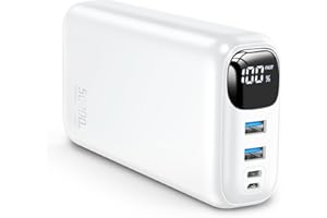 OHOVIV Portable Charger 50000mAh Power Bank - 22.5W Fast Charging External Battery Pack,USB-C Portable Phone Charger for iPhone 17/16/15/14/13 Pro Android Samsung, for Travel Camping Essential-White