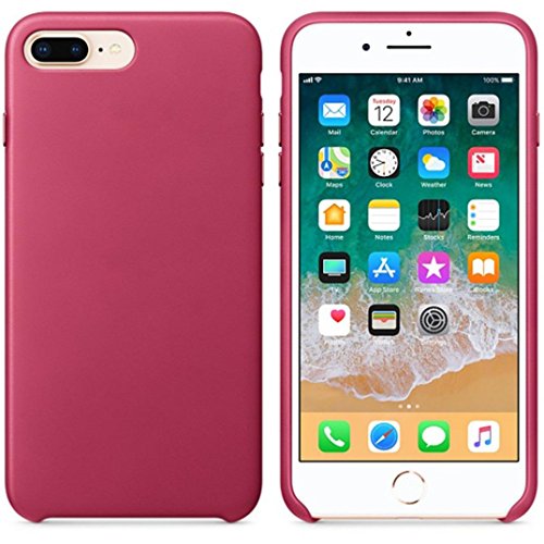 AIMTOPPY Ultra-Thin Leather Soft Protective Case Cover For iPhone 8/7 plus 5.5inch (free, Hot Pink)