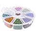 PH PandaHall 12500pcs Glass Seed Beads 12/0 Waist Beads 2mm Transparent Silver Lined Loose Spacer Mini Glass Seed Beads for Friendship Bracelet Making Summer Seaside Beading Weaving