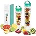 Savvy Infusion Water Bottles - 24 or 32 Ounce Fruit Infuser Bottle - Featuring Unique Leak Proof Silicone Sealed Cap with Handle - Great Gifts for Women