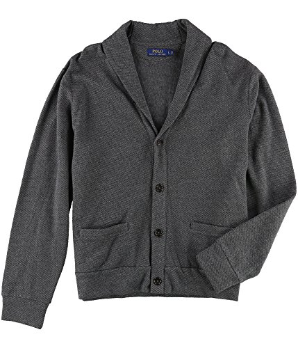 Polo Ralph Lauren Mens Jacquard Fleece Shawl Collar Cardigan Sweater Gray XXL Polo Ralph Lauren Mens Jacquard Fleece Shawl Collar Cardigan Sweater Gray XXL