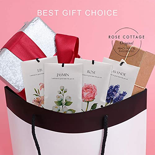 ROSE COTTAGE 12 Packs Scented Sachet for Drawer Freshener,Closet Air
