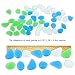 Lovebay 220pcs Glow in the Dark Garden Pebbles Glow Stones Rocks for Walkways Garden Path Patio Lawn Garden Yard Decor, Luminous Decorative Stones for Aquarium Fish Tank in Blue & Green & white