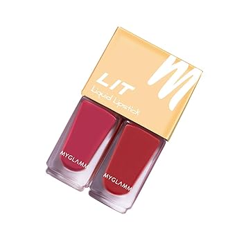MyGlamm LIT 2 In 1 Liquid Matte Lipstick - Boss Babe, Transfer-proof, Long-lasting Liquid Lipstick Duos, PETA Approved Cruelty-free and Vegan