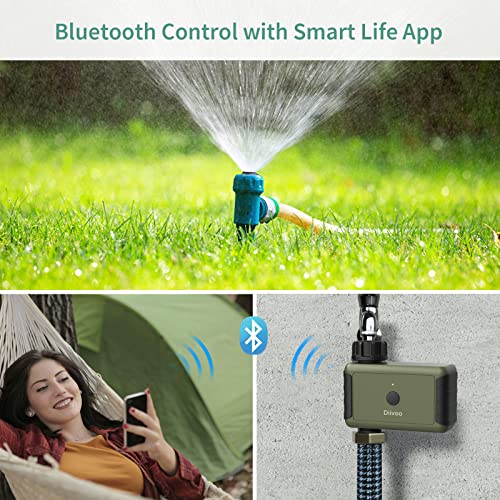 Bluetooth Sprinkler Timer, Diivoo Smart Water Timer for Garden Hose, Up