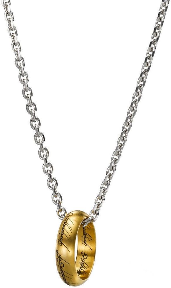 Noble Collection NN1588 - The Lord of the Rings: The Only Ring with Stainless Steel Chain, Multi-coloured