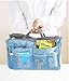 KLOUD City 6 Colors Nylon Travel Handbag Pouch/Bag in Bag/Insert Organizer/Cosmetic Pocket/Makeup Bag/Tidy Bag plus KLOUD City Cleaning Cloth (blue)