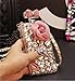 Galaxy S7 Edge Perfume Bottle Case,Jesiya Handmade Luxury Elegant Bling 3D Flower Bow Lip Diamond Crystal Fitted Case for Samsung Galaxy S7 Edge(Pink Flower)