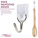 Bath Brush With Double Sided Head & FREE Hanging Hook. A Body Brush is Perfect for Exfoliating and Dry Brushing. Our Long Handled Back Brush Is The Best Shower Brush/Back Scrubber For Men And Women!