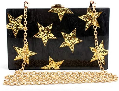 Stars Acrylic Clutch Box Evening Handbags for Women Party Bag Vintage Banquet Shoulder Messenger Bag Dinner Bag