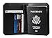 Albrint Rfid Blocking Passport Holder Leather Travel Wallet Slim Passport Cover