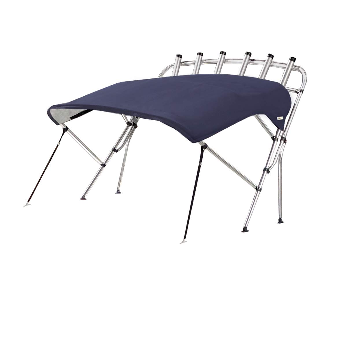 Oceansouth 3 Bow Bimini Top with Rocket Launcher 4ft Length (Blue, Mounting Width 59"-67")