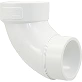 NIBCO Fig No U4807-2, 1-1/2 in. PVC DWV 90 Degree Street Elbow Spigot x Hub
