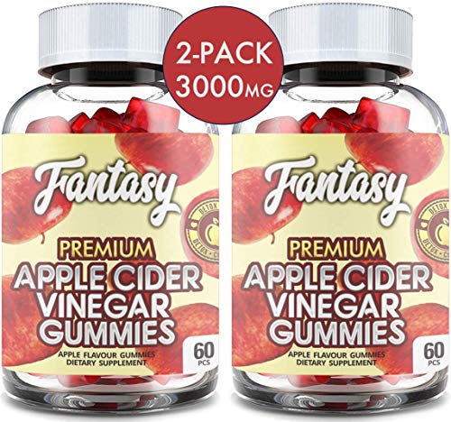 (2 Pack | 120 Gummies) Organic Apple Cider Vinegar Gummies with The Mother - Gummy Alternative to Apple Cider Vinegar Capsules, Pills, ACV Tablets