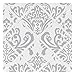 Sweet Jojo Designs Gray and White Damask Fabric Memory/Memo Photo Bulletin Board