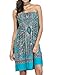 Sexyshine Womens Summer Strapless Floral Print Bohemian Vintage Tube Wrapped Chest Casual Mini Dress Beachwear Cover up