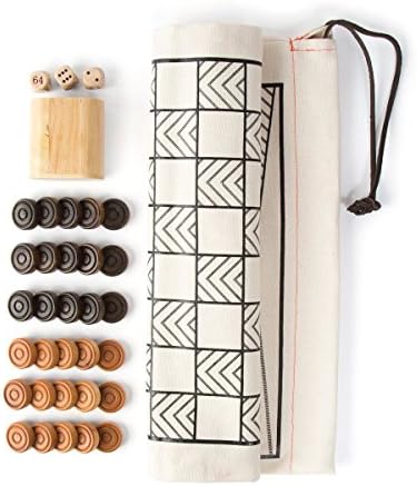 The Original Double-Sided Travel Backgammon &amp; Checkers Game-bag Set