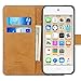 HOOMIL Wallet Case for Apple iPod Touch 7/6/5, [Classic Business Series] Flip Leather Cover - Blue