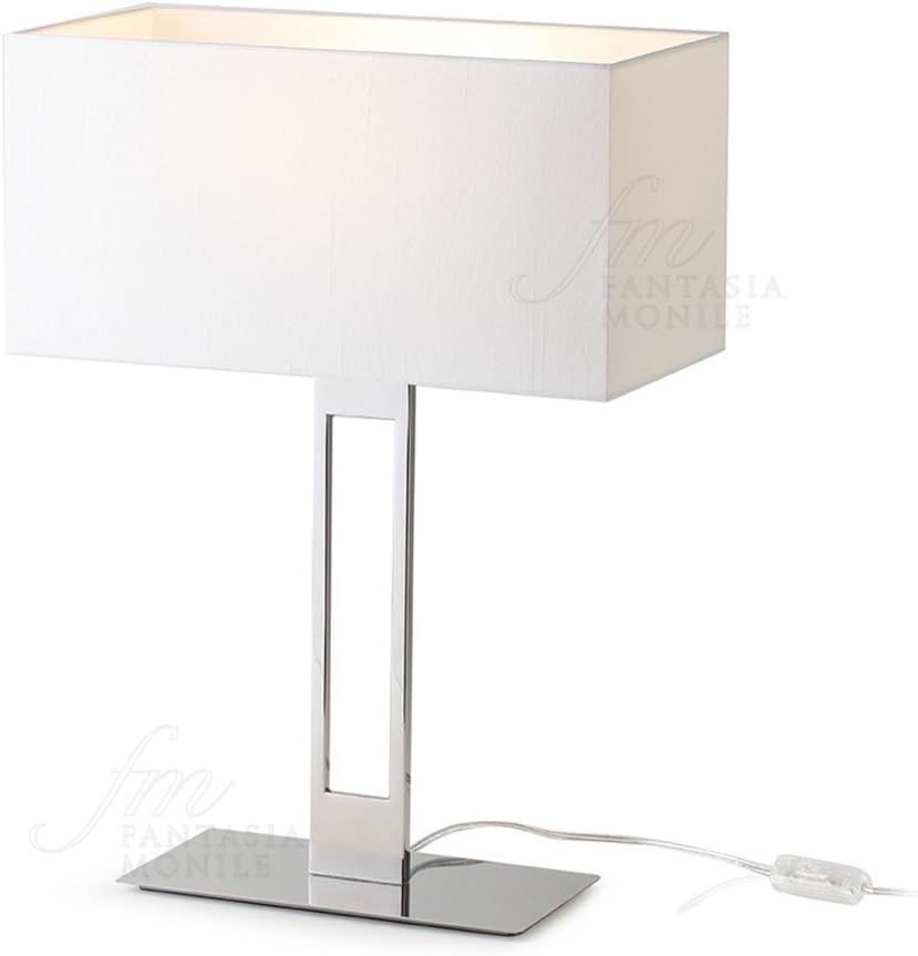 Studio Lamp HERVIT Polished Stainless Steel Hat Ivory Home Decor 26244