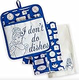 Cinderella I Don't Do Dishes Kitchen Towels and Potholder Set - Disney Parks