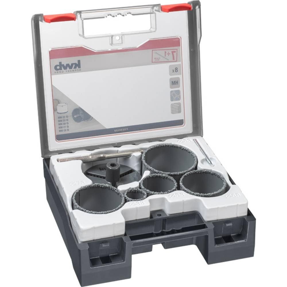 kwb Profi Hole Saw Set for Tilers 499505 (8 Pieces, HM-Spread, Precision Tube, high Temperature soldered)