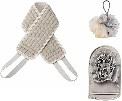 Omenluck Bath Ball Back Towel Brush Shower Gloves Mitt Set Viscose Sponge PE