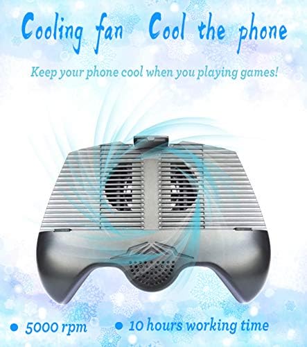 Beaudefor Rechargeable Mobile Phone Stand, Holder Cooler Fan Bluetooth Speaker for Mobile Games, Mobile Phone Gaming Grip, Phone Stand with Ergonomic Design