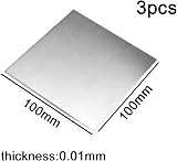 YTGZS Pure Zinc Sheet Zn Plate Metal Foil 3pcs 0.01mm x 100mm x 100mm view 2