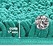 HOMEIDEAS 3 Pieces Bathroom Rugs Set Turquoise, Luxury Soft Chenille Bath Mats Set, Absorbent Shaggy Bath Rugs & Slip Resistant Plush Bath Mats for Tub, Shower, Bathroom