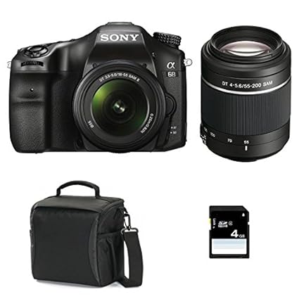 SONY ALPHA 68 + 18-55 SAM + 55-200 SAM + Sac + Carte SD 4 Go ...