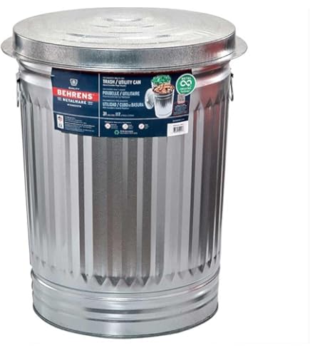 ごみ箱 HUMAN MADE Steel Trash Can Amazon.com: KCHEX Pre-Galvanized Steel Trash Can - Round