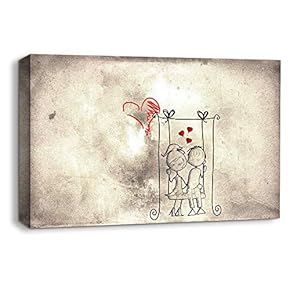 Canvas Wall Art Creative Graffiti Canvas Prints Home Artwork Decoration for Living Room Bedroom - 12x18 inches