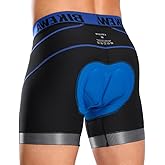 Bikewa Men's Cycling Underwear with Anti-Slip Leg Grips 4D Padded Bike Shorts MTB Liner for Bicycle Biking Riding