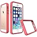 iPhone SE Case, RhinoShield [CrashGuard] 11 ft Shock Absorption Ultra Thin Bumper with & FREE Back Transparent Skin. Slim Heavy Duty Protection. Also for iPhone 5 / 5s - Coral Pink