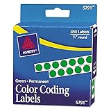 COLOR LABEL DOTS GREEN by AVERY MfrPartNo 05791