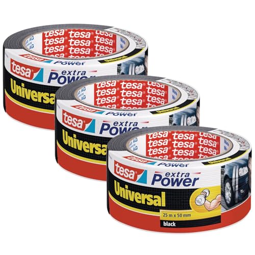 tesa extra Power Universal Ducttape - Set van 3 - Wit - 10 m x 50 mm